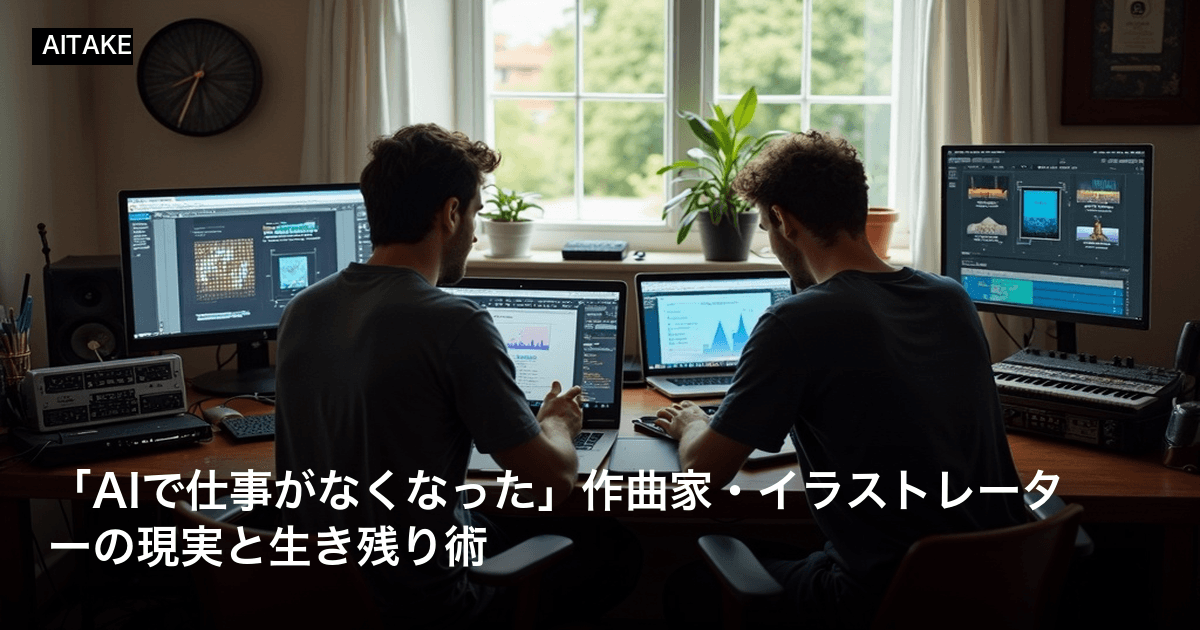 「AIで仕事がなくなった」作曲家・イラストレーターの現実と生き残り術
