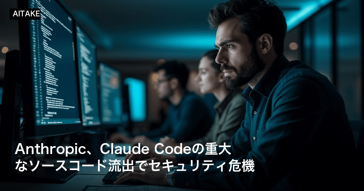 Anthropic、Claude Codeの重大なソースコード流出でセキュリティ危機