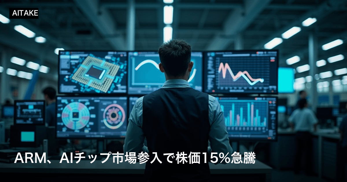 ARM、AIチップ市場参入で株価15%急騰