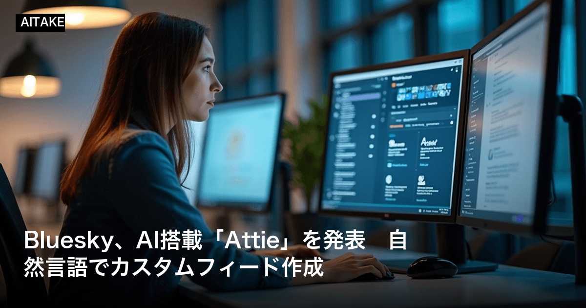 Bluesky、AI搭載「Attie」を発表 自然言語でカスタムフィード作成