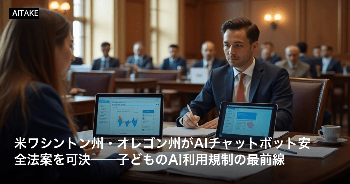 米ワシントン州・オレゴン州がAIチャットボット安全法案を可決──子どものAI利用規制の最前線