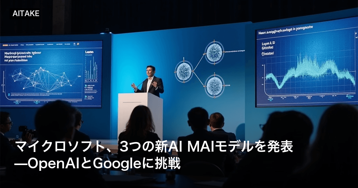 マイクロソフト、3つの新AI MAIモデルを発表—OpenAIとGoogleに挑戦