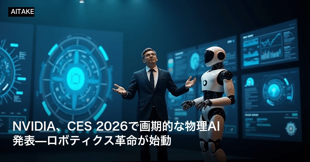 NVIDIA、CES 2026で画期的な物理AI発表—ロボティクス革命が始動