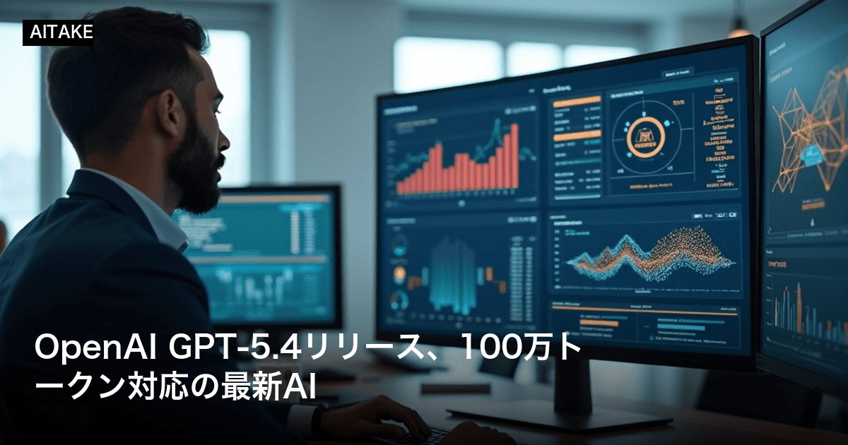OpenAI GPT-5.4リリース、100万トークン対応の最新AI