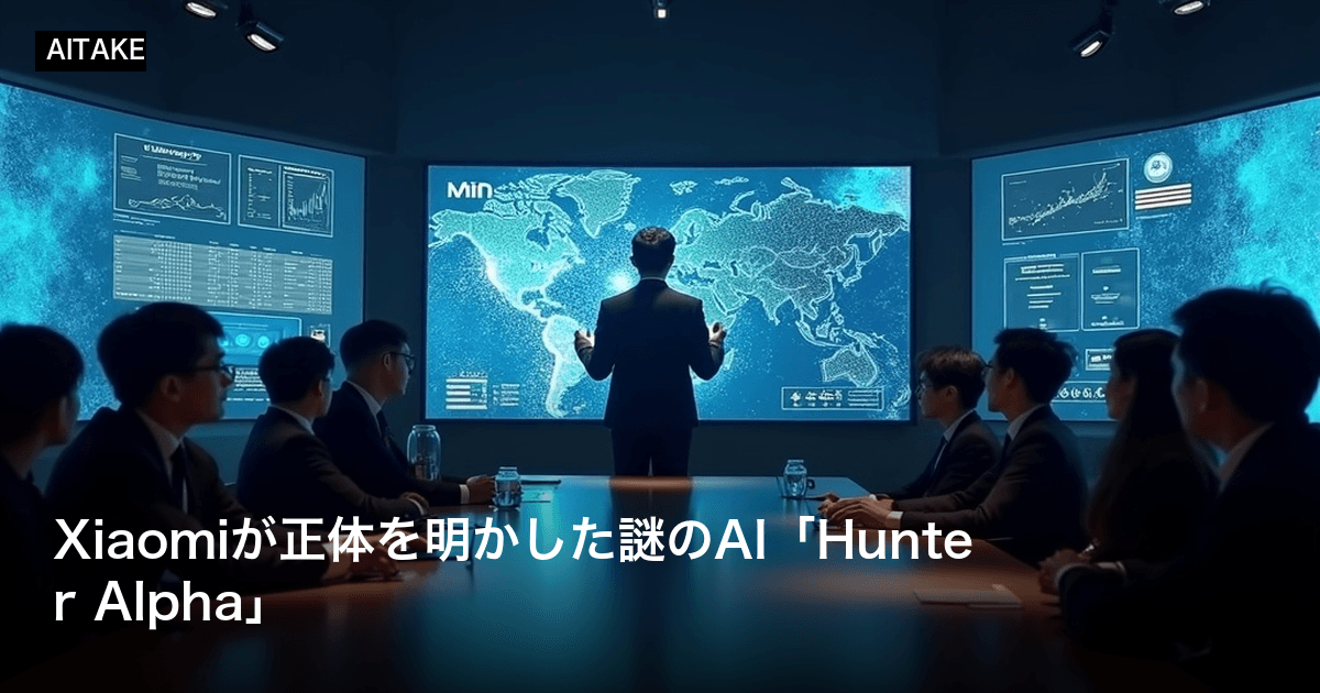 Xiaomiが正体を明かした謎のAI「Hunter Alpha」