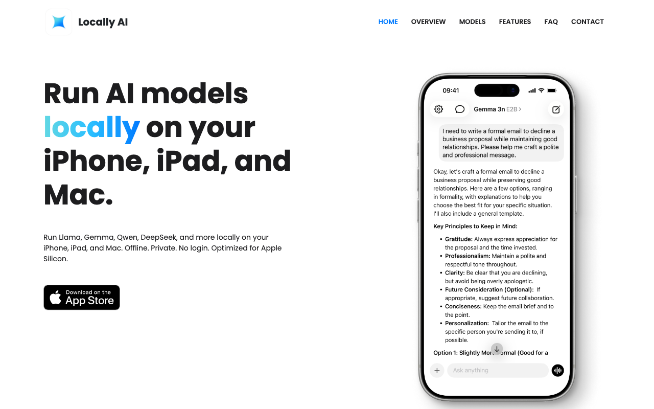 Locally AIの主要機能