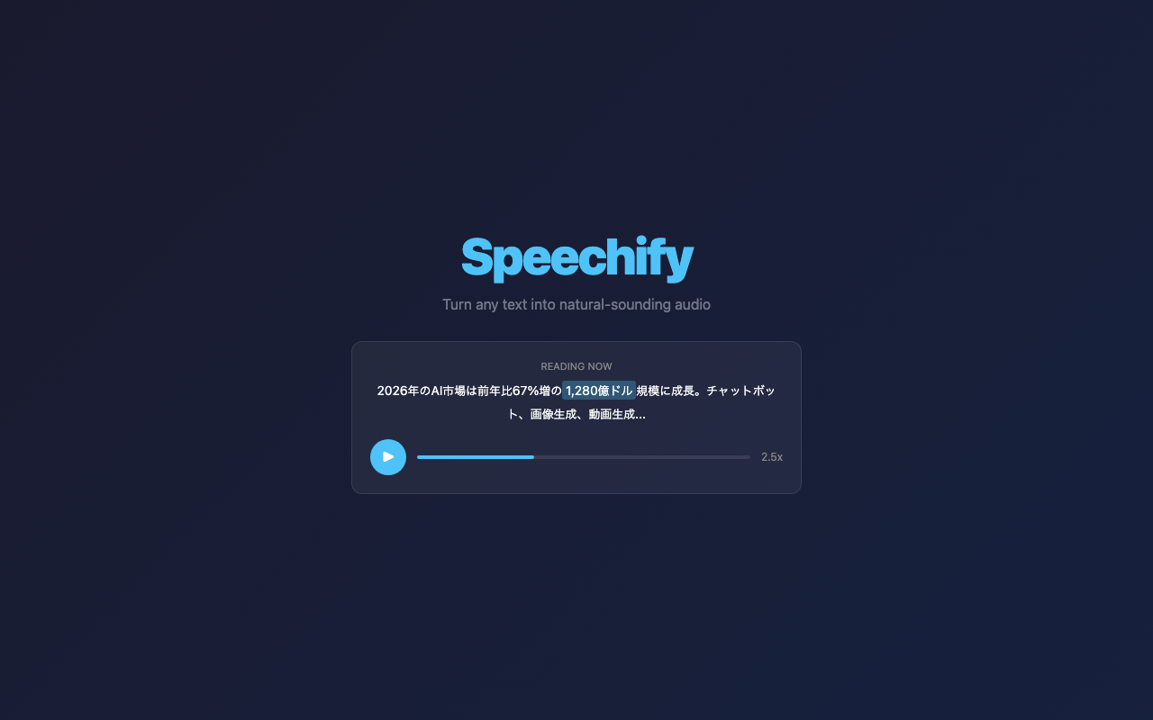 Speechify本音レビュー:通勤時間が「読書時間」に変わるAI読み上げアプリの実力